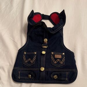 Wrangler Denim Vest Dog Harness, Small:12.5 to 21-in Chest